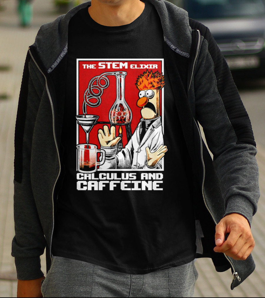 The STEM Elixir Calculus And Caffeine Beaker Character T-Shirt