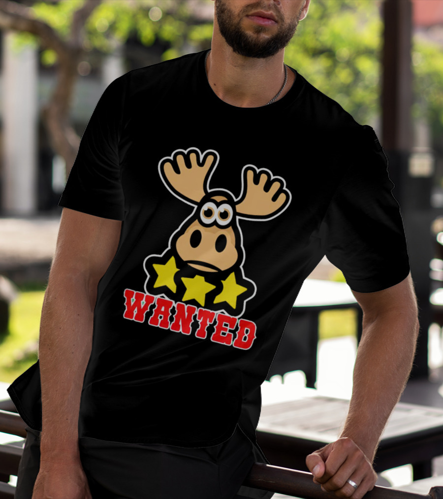 Wanted Three Star Moose Red Dead Redemption T-Shirt