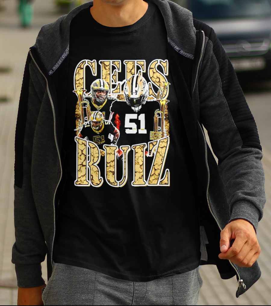 Cees Ruiz 51 New Orleans Saints Football Iconic T-Shirt