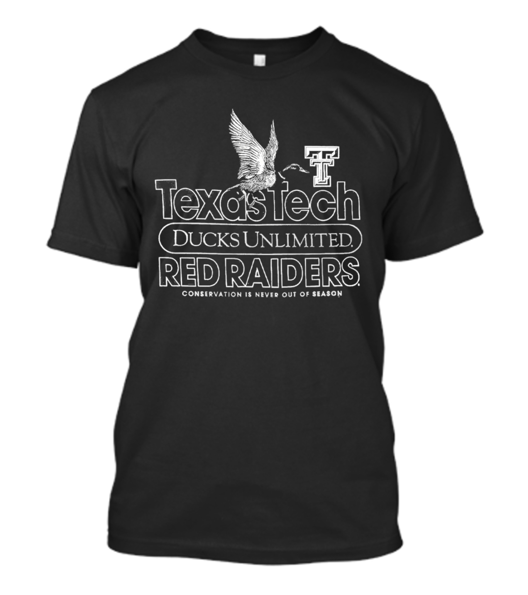 Texas Tech Ducks Unlimited Red Raiders Conservation Is Never Out Of Season T-Shirt