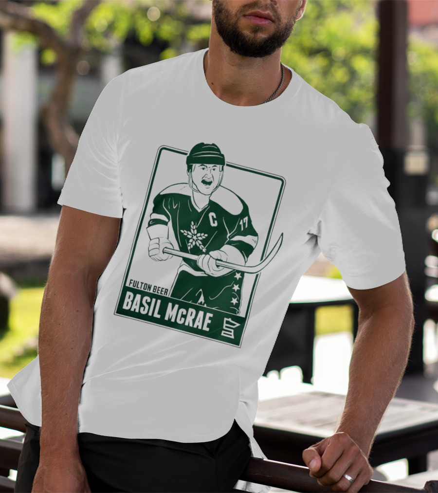 Fulton Beer Basil McRae Columbus Blue Jackets Hockey Player T-Shirt