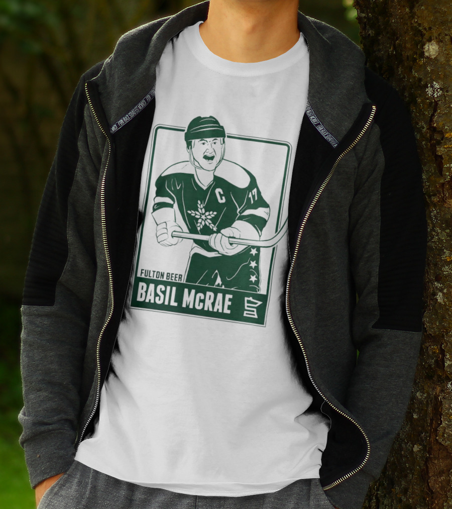 Fulton Beer Basil McRae Columbus Blue Jackets Hockey Player T-Shirt