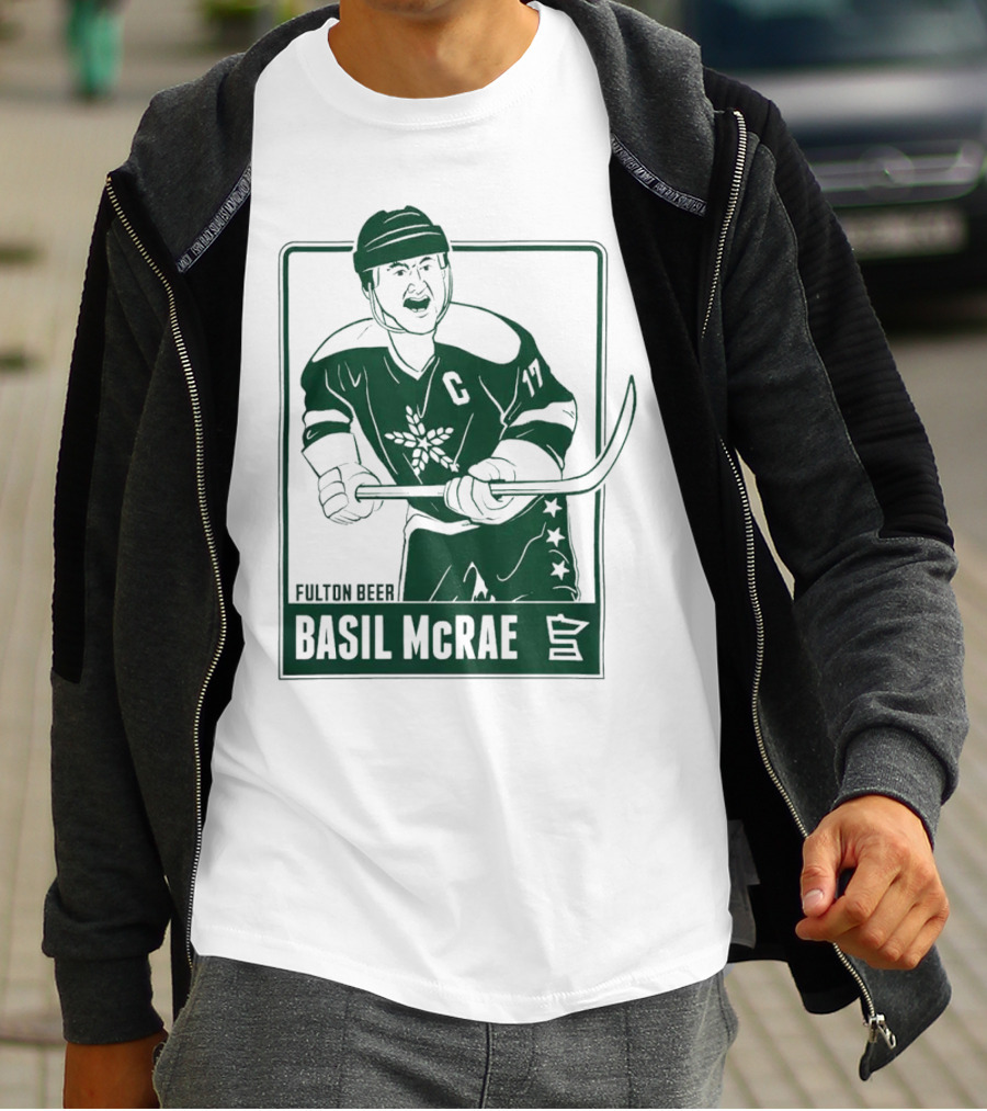 Fulton Beer Basil McRae Columbus Blue Jackets Hockey Player T-Shirt