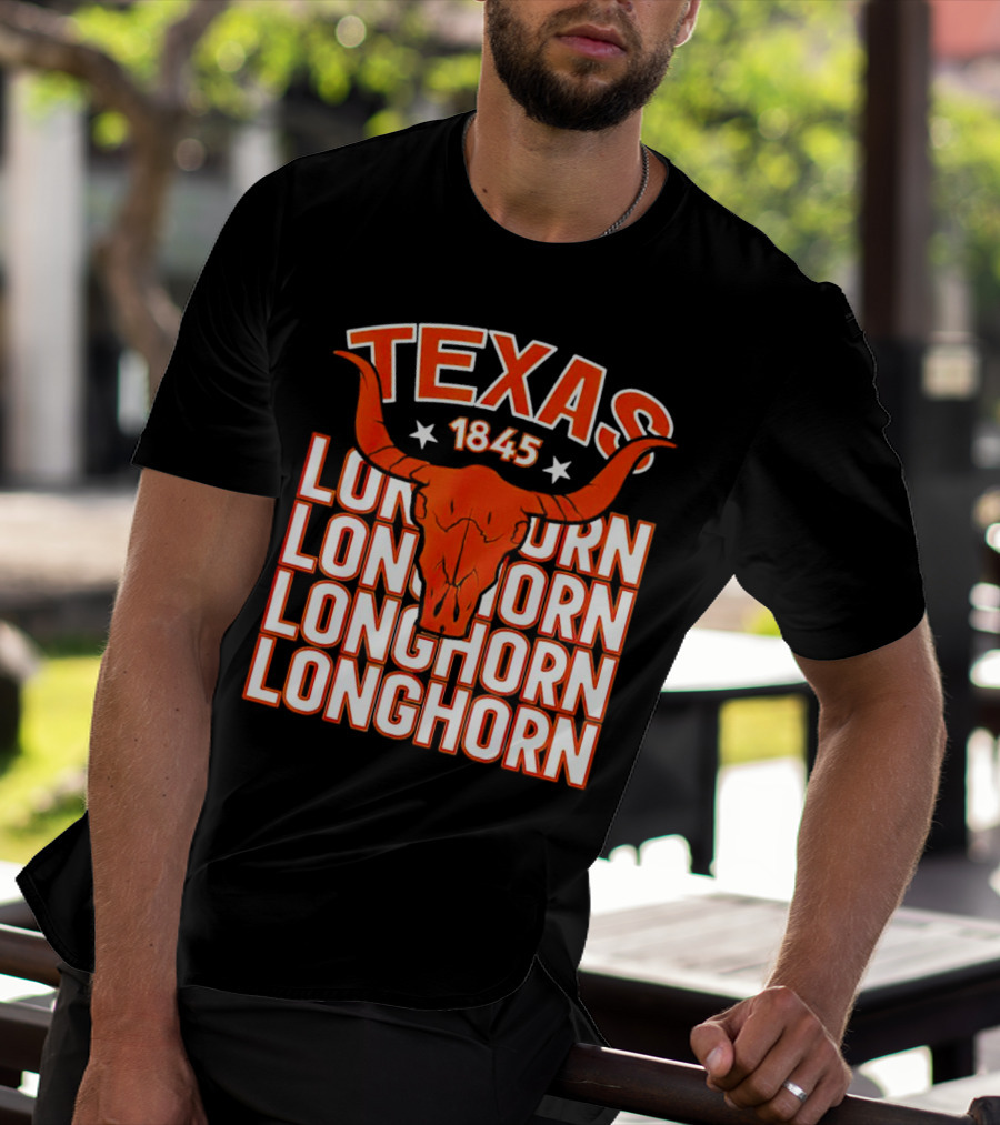 Texas Longhorn 1845 Horns Star T-Shirt