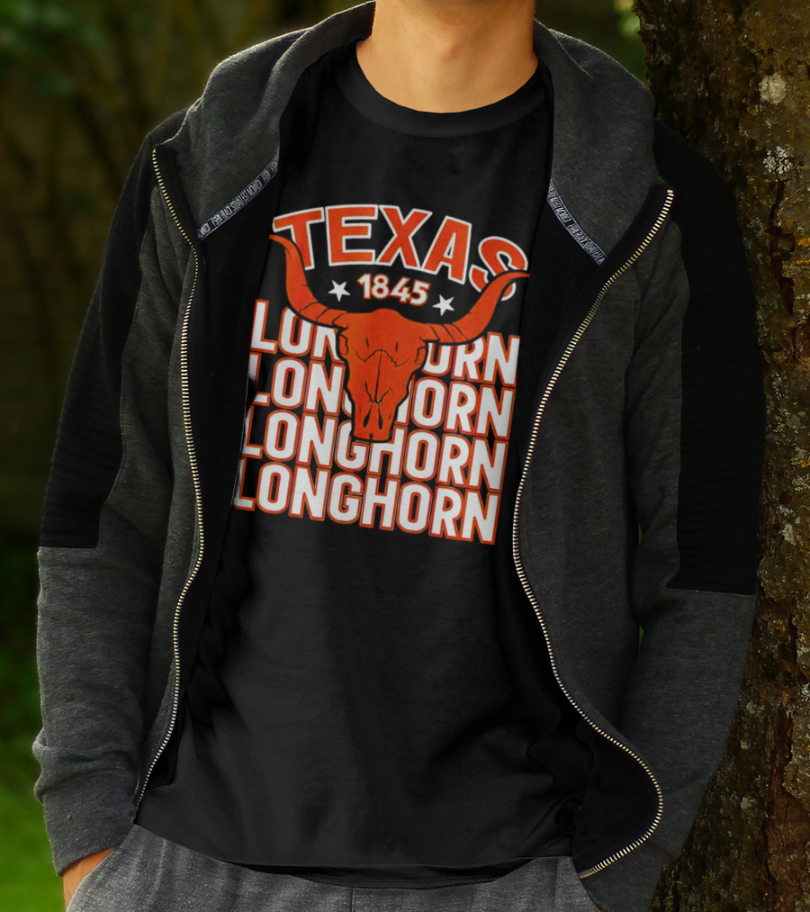 Texas Longhorn 1845 Horns Star T-Shirt