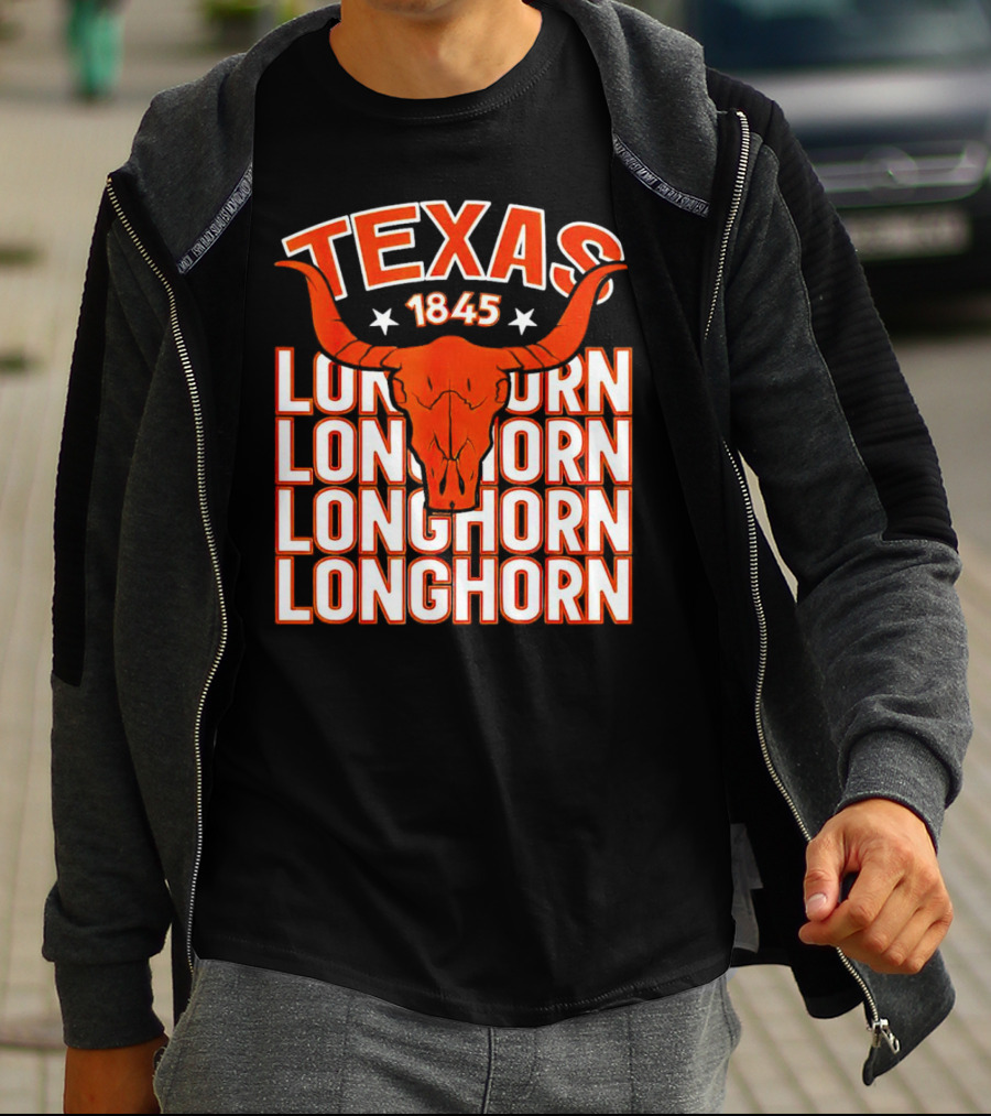 Texas Longhorn 1845 Horns Star T-Shirt