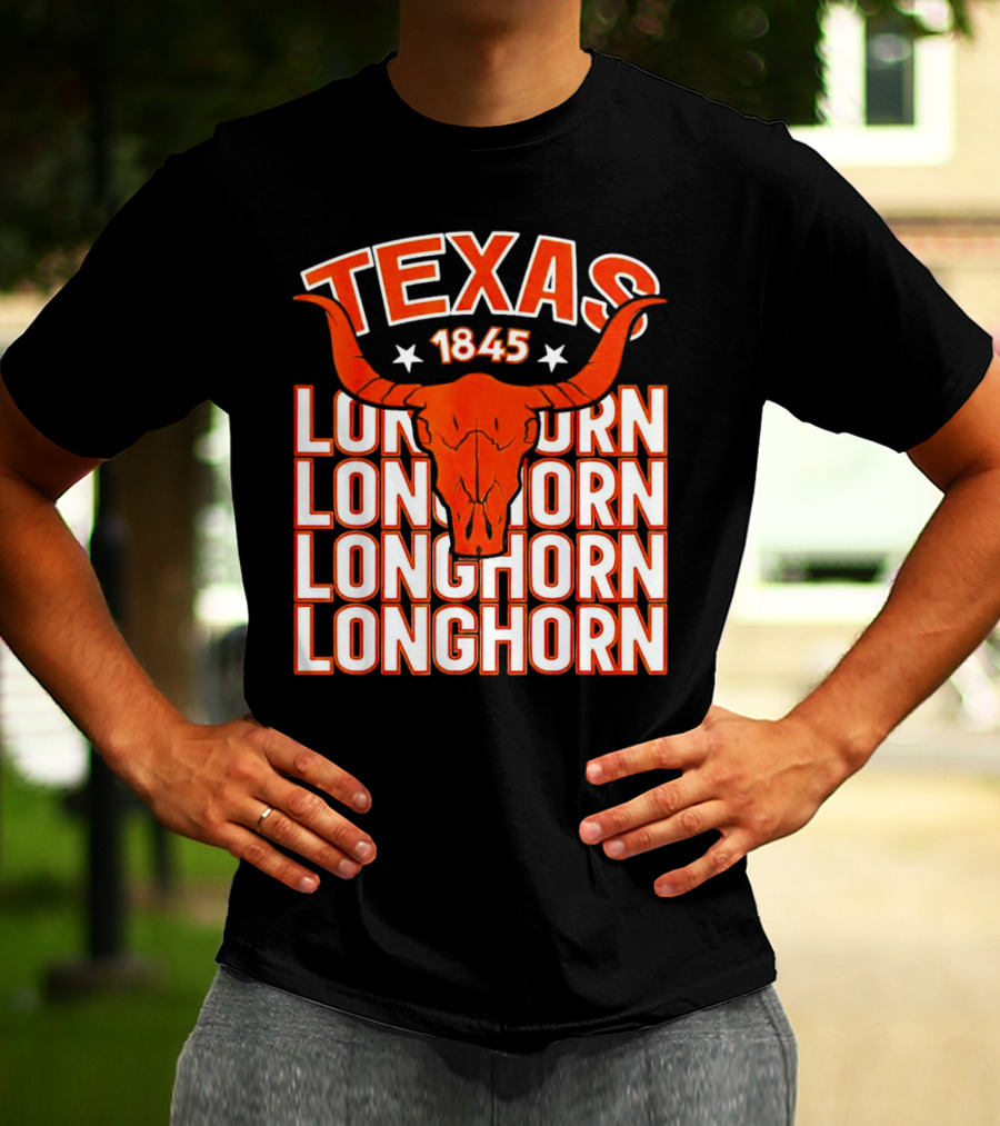 Texas Longhorn 1845 Horns Star T-Shirt