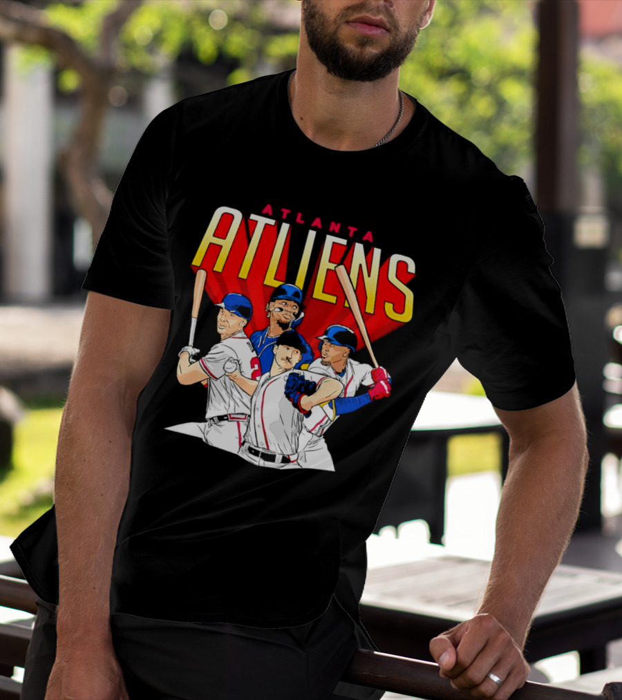 Atlanta ATLiens Braves Players Baseball Fan T-Shirt