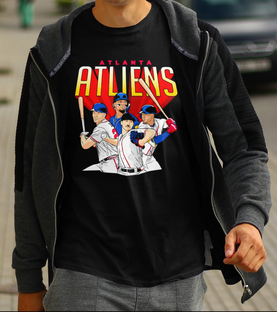 Atlanta ATLiens Braves Players Baseball Fan T-Shirt