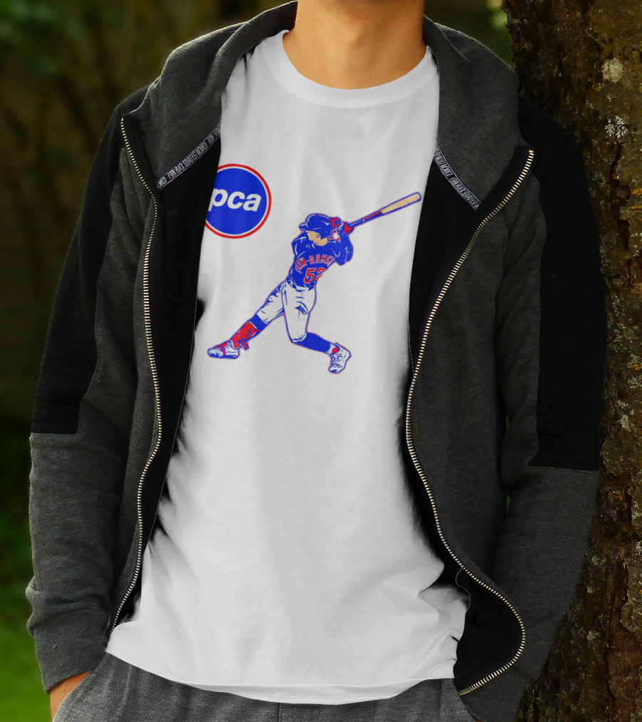 PCA Pete Crow-Armstrong Chicago Cubs Baseball Player Swinging Bat T-Shirt