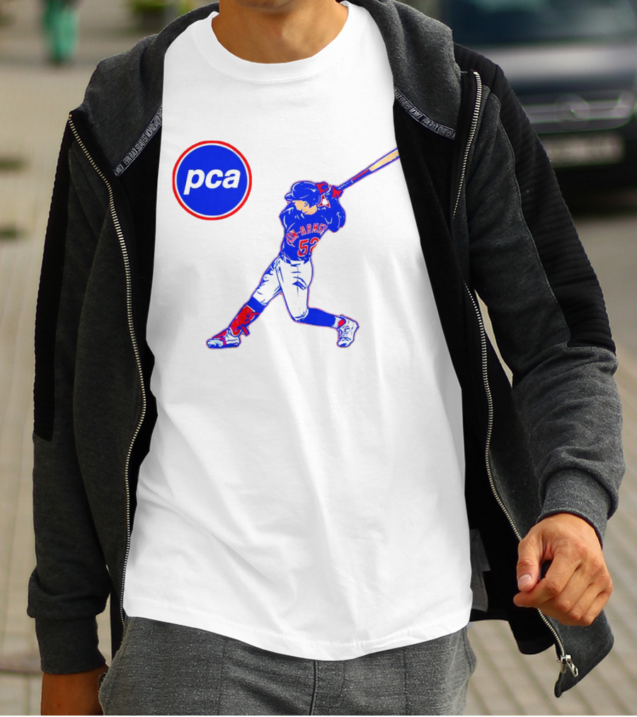 PCA Pete Crow-Armstrong Chicago Cubs Baseball Player Swinging Bat T-Shirt