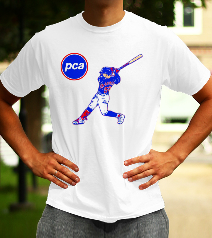 PCA Pete Crow-Armstrong Chicago Cubs Baseball Player Swinging Bat T-Shirt