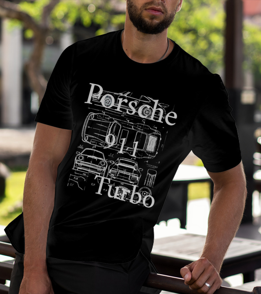 Porsche 911 Turbo Blueprint T-Shirt