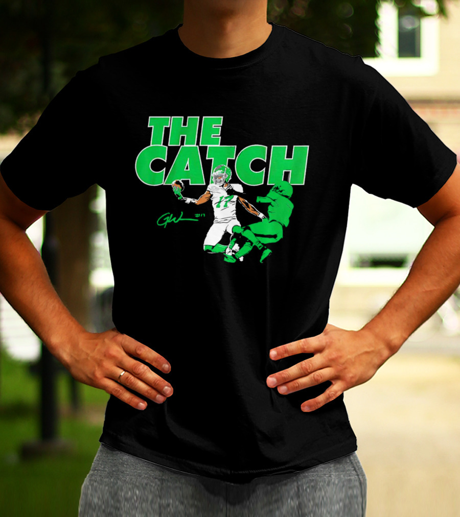 The Catch Garrett Wilson New York Jets Signature GW 17 T-Shirt