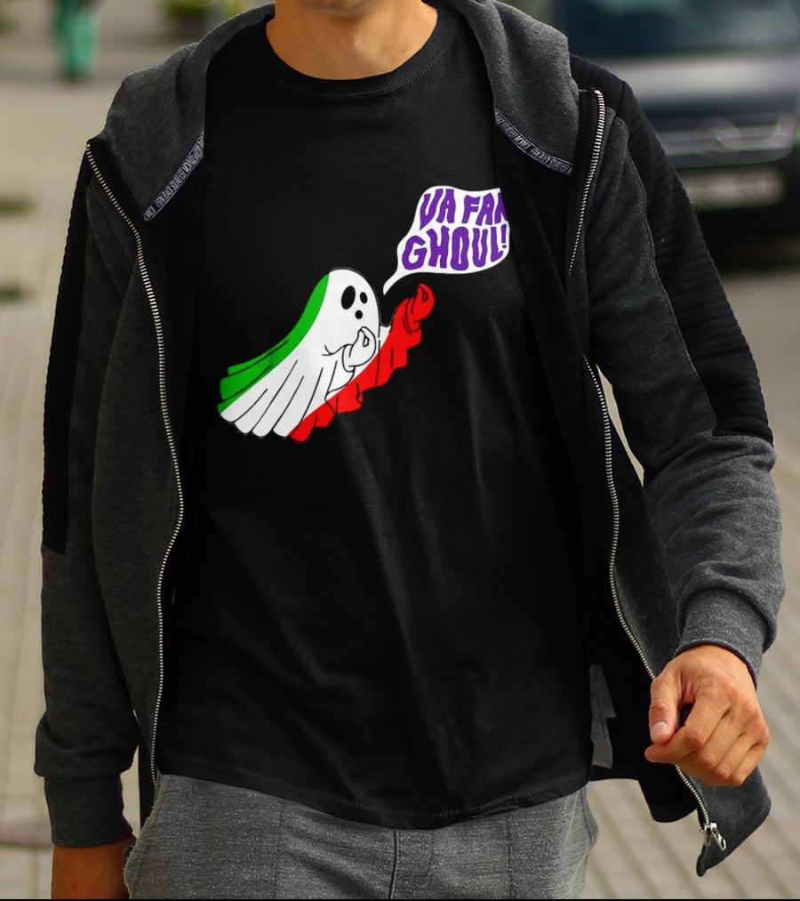Va Fan Ghoul Ghost With Italian Flag Colors Halloween T-Shirt