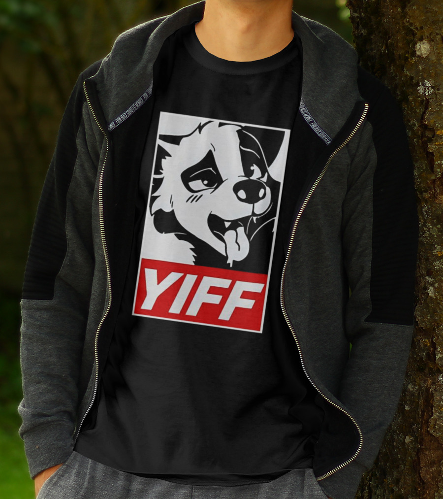 Yiff Furry Face Tongue Out T-Shirt