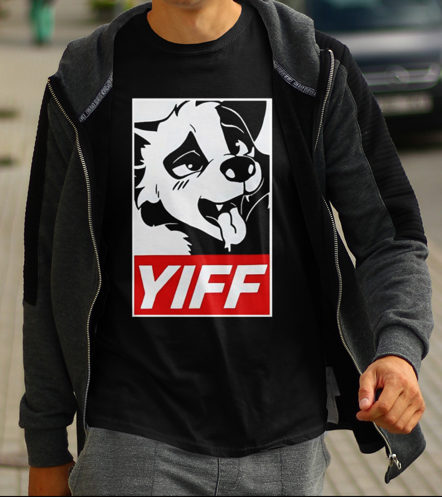 Yiff Furry Face Tongue Out T-Shirt