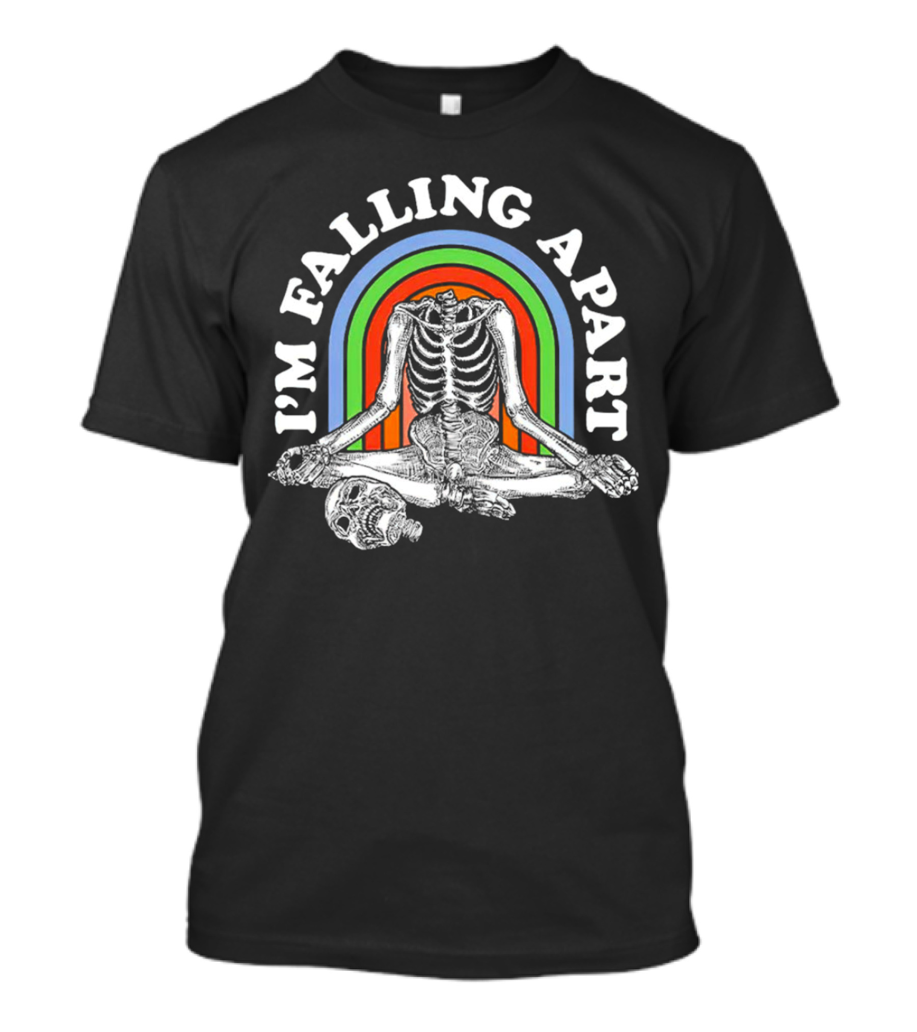 I’m Falling Apart Skeleton Retro Rainbow T-Shirt