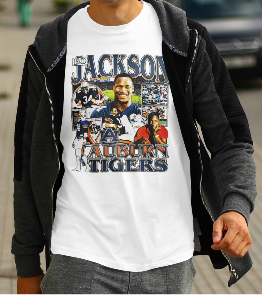 Bo Jackson Auburn Tigers #34 Sports Collage T-Shirt