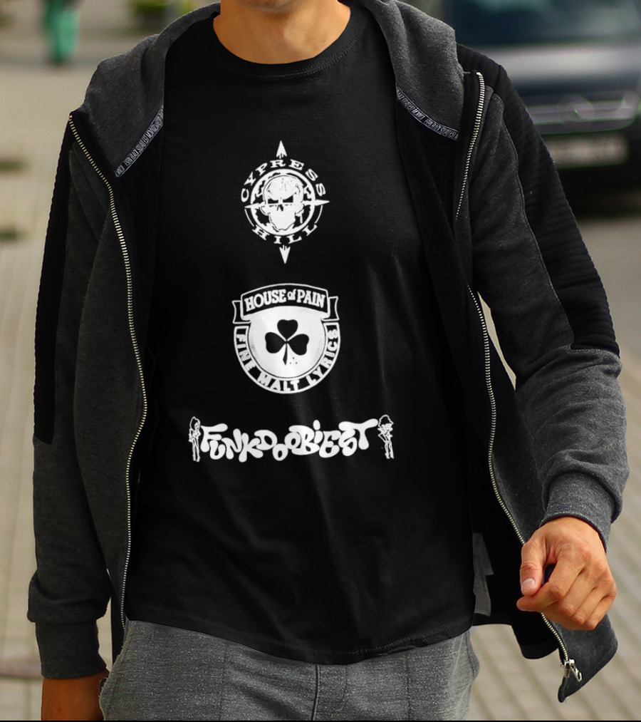Cypress Hill House Of Pain Funkdoobiest Skull Clover T-Shirt