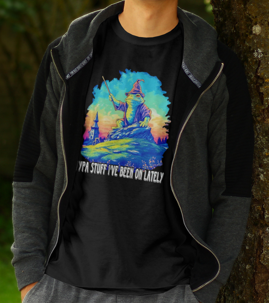 Typa Stuff I've Been On Lately Wizard Frog Fantasy Scene T-Shirt