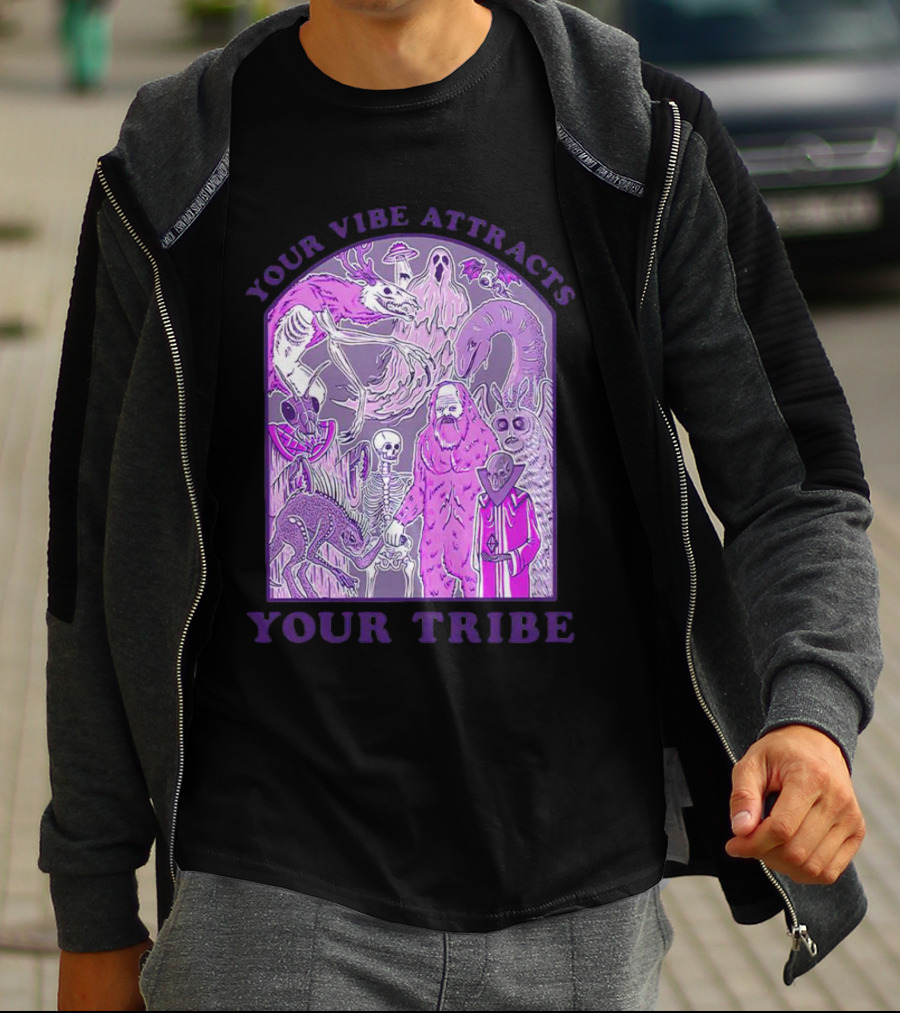 Your Vibe Attracts Your Tribe Violet Creatures And Spirits T-Shirt