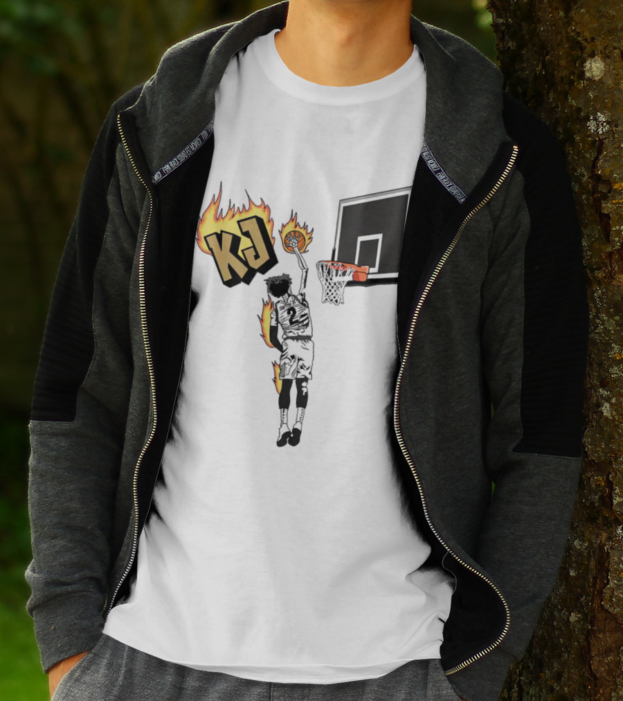 KJ Simpson Jr. Basketball Dunk Colorado Buffaloes Flame T-Shirt