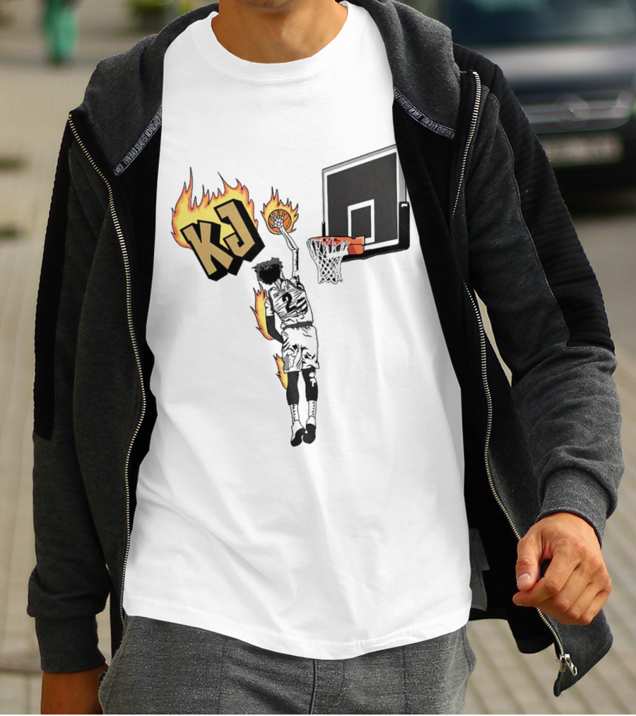 KJ Simpson Jr. Basketball Dunk Colorado Buffaloes Flame T-Shirt