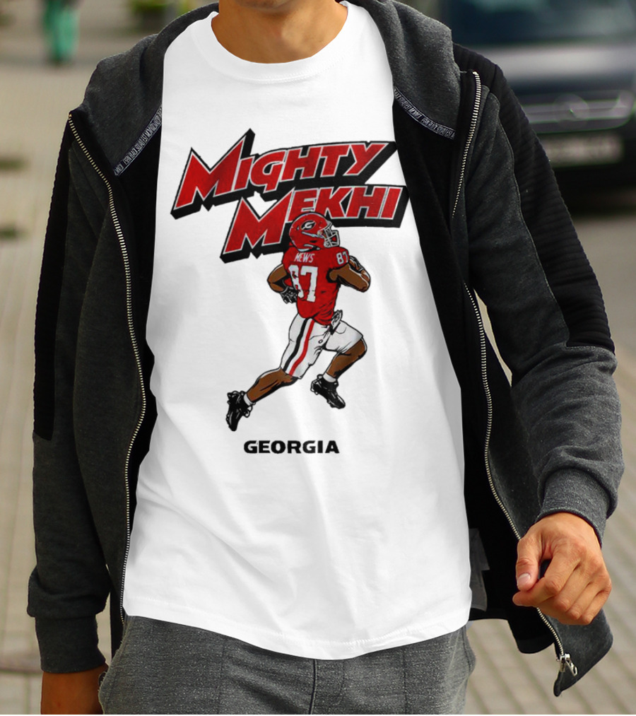 Mighty Mekhi Mews 87 Georgia Bulldogs T-Shirt
