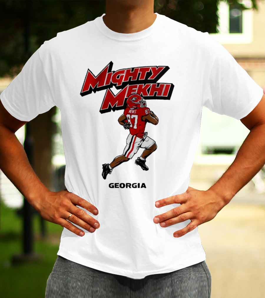 Mighty Mekhi Mews 87 Georgia Bulldogs T-Shirt