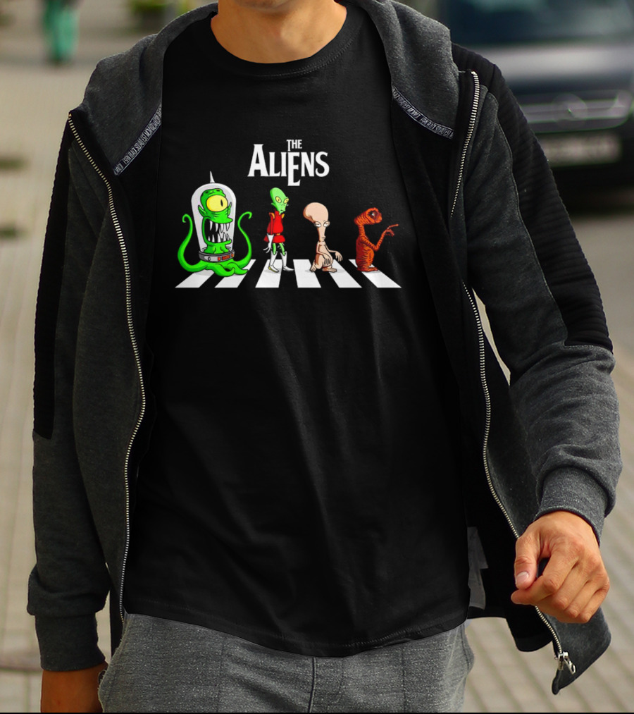 The Aliens Pop Culture Abbey Road Crossover T-Shirt