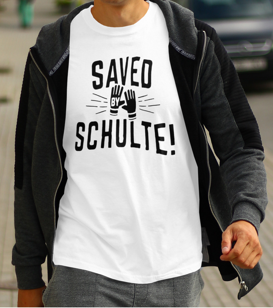 Saved By Schulte Soccer Goalkeeper Gloves T-Shirt