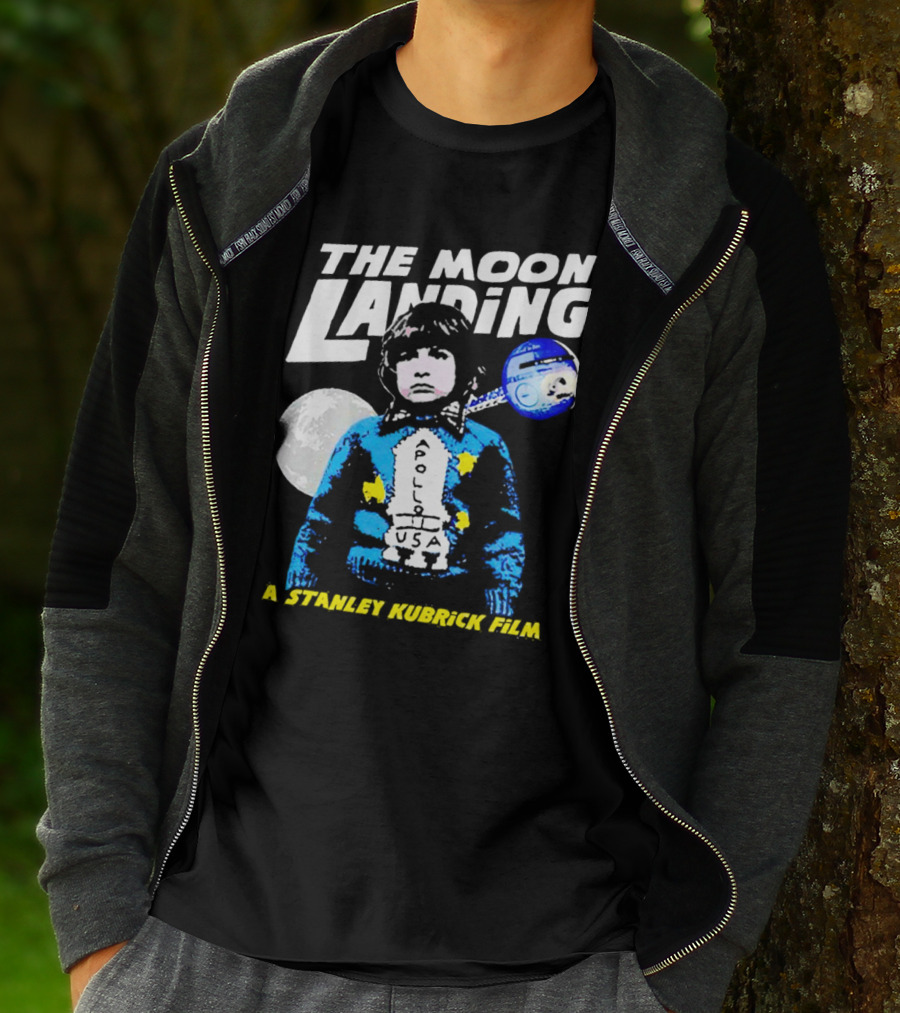 The Moon Landing Apollo USA A Stanley Kubrick Film T-Shirt