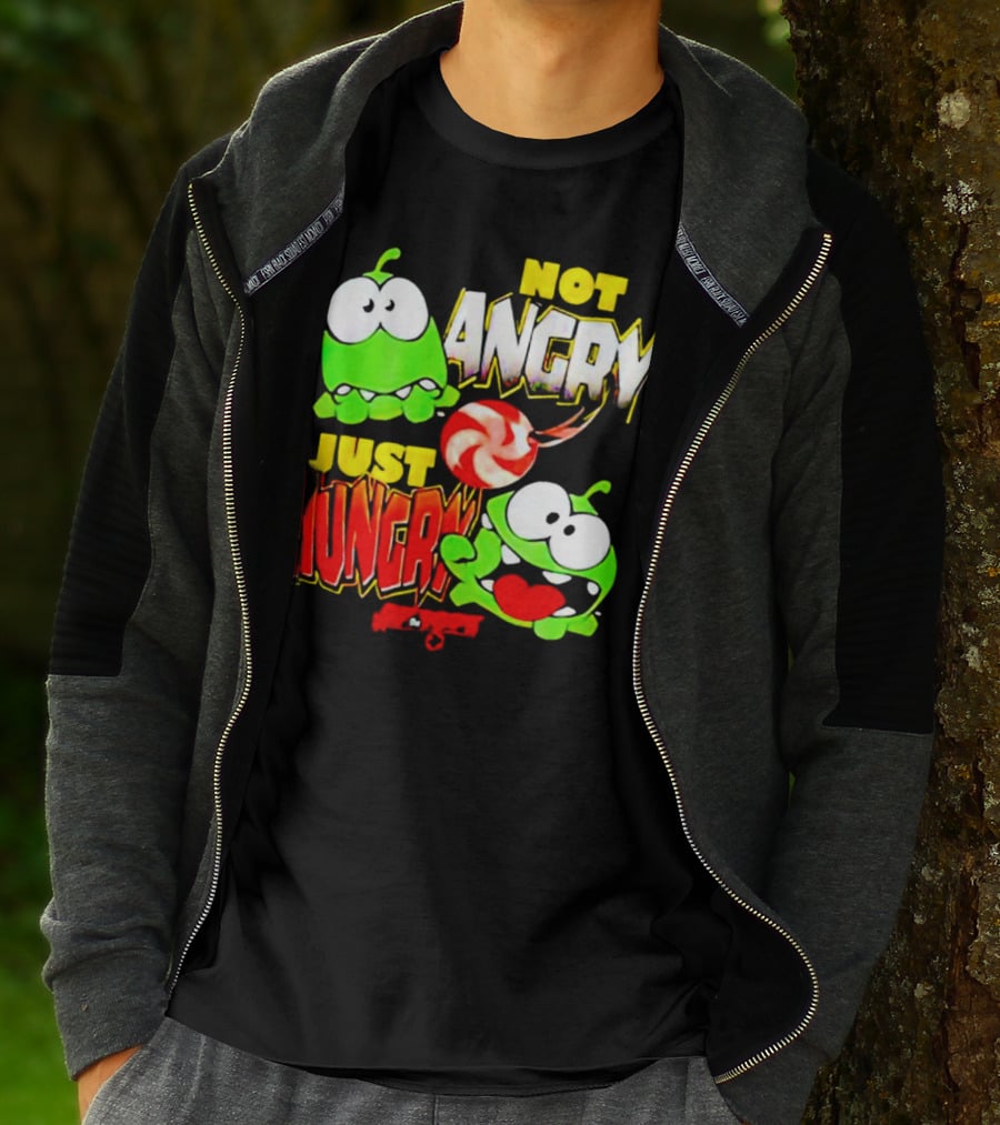 Om Nom Not Angry Just Hungry Cut The Rope Candy Craving T-Shirt
