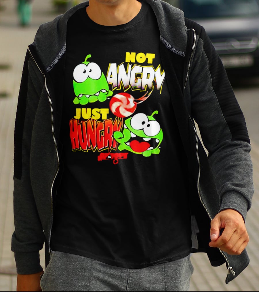 Om Nom Not Angry Just Hungry Cut The Rope Candy Craving T-Shirt