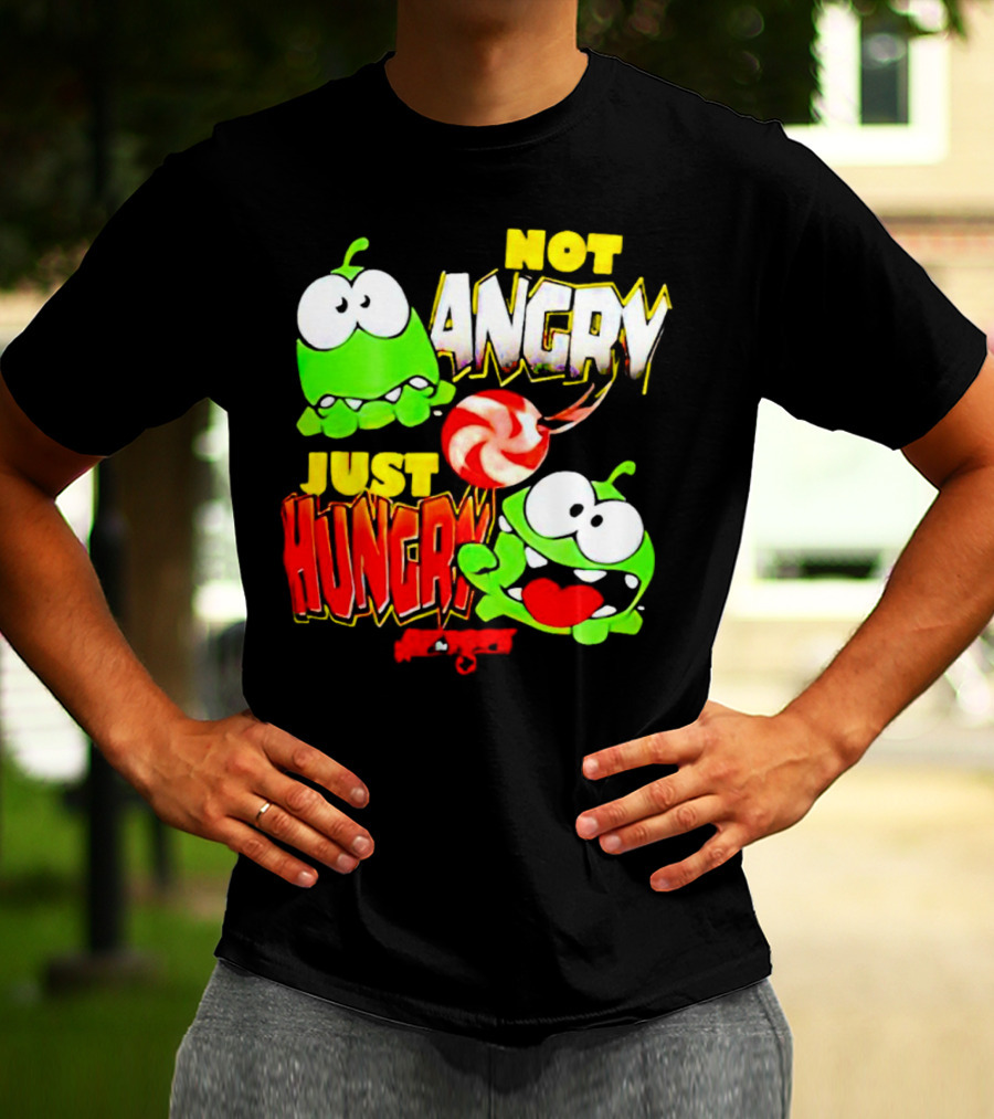 Om Nom Not Angry Just Hungry Cut The Rope Candy Craving T-Shirt