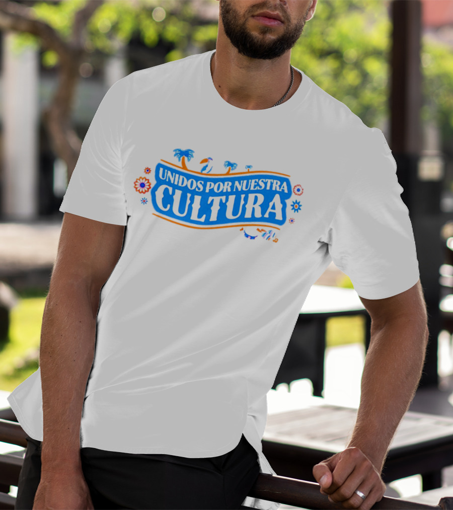 Hispanic Heritage Night Unidos Por Nuestra Cultura With Musical Notes And Flowers T-Shirt