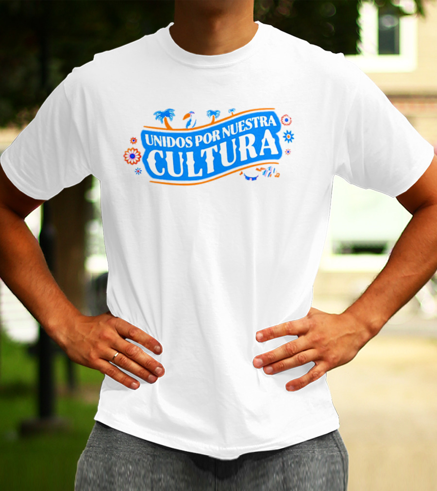Hispanic Heritage Night Unidos Por Nuestra Cultura With Musical Notes And Flowers T-Shirt
