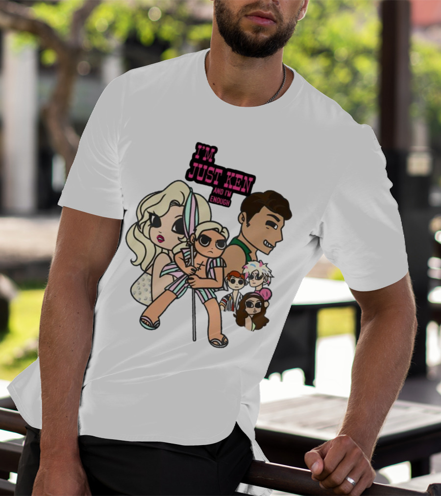 I'm Just Ken And I'm Enough Barbie-Inspired Cartoon Characters T-Shirt