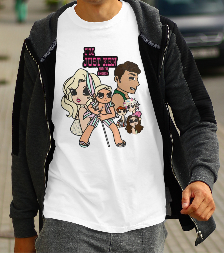 I'm Just Ken And I'm Enough Barbie-Inspired Cartoon Characters T-Shirt