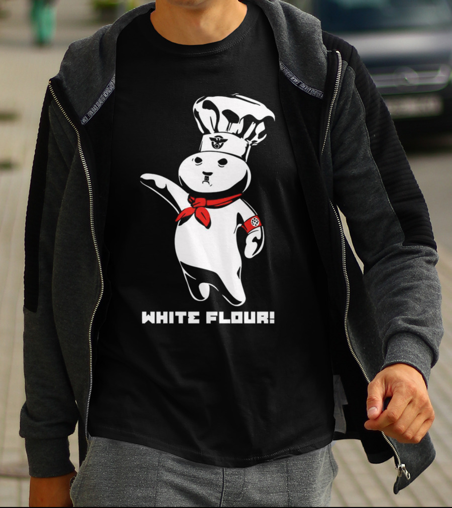 White Flour Funny Character Chef Satire T-Shirt
