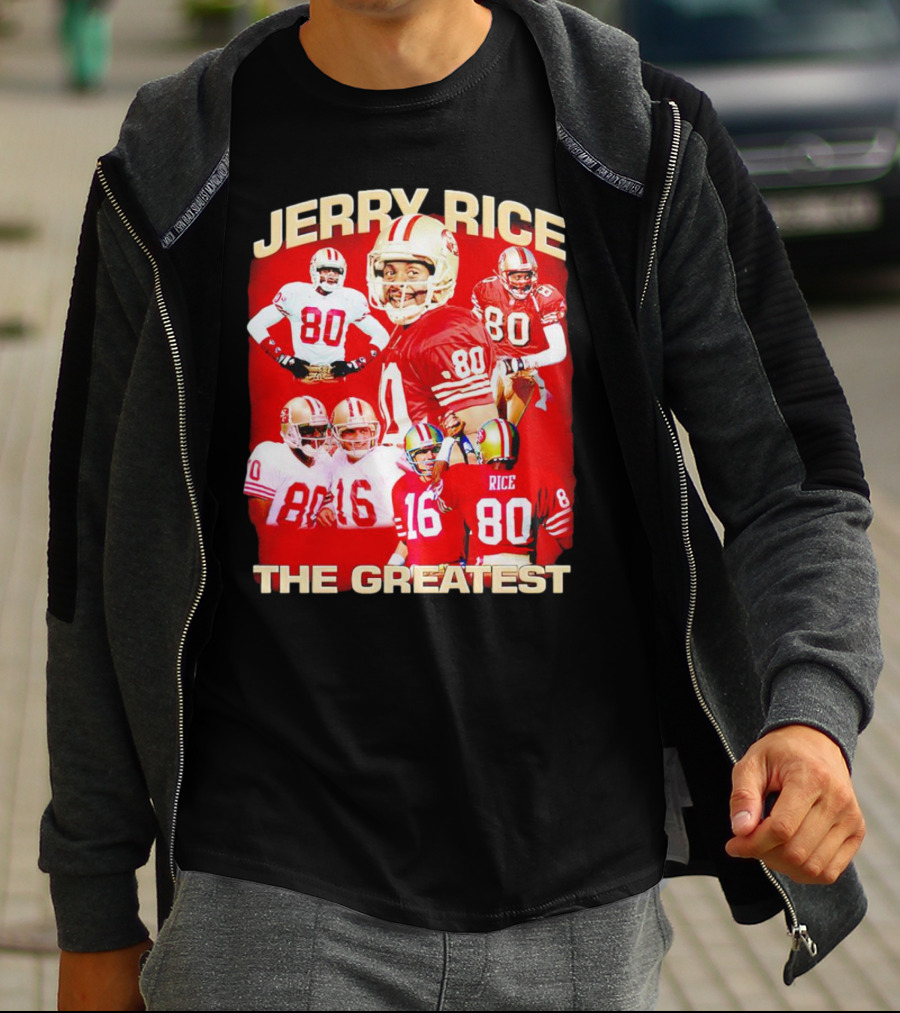 Jerry Rice The Greatest San Francisco 49ers Number 80 Legend T-Shirt