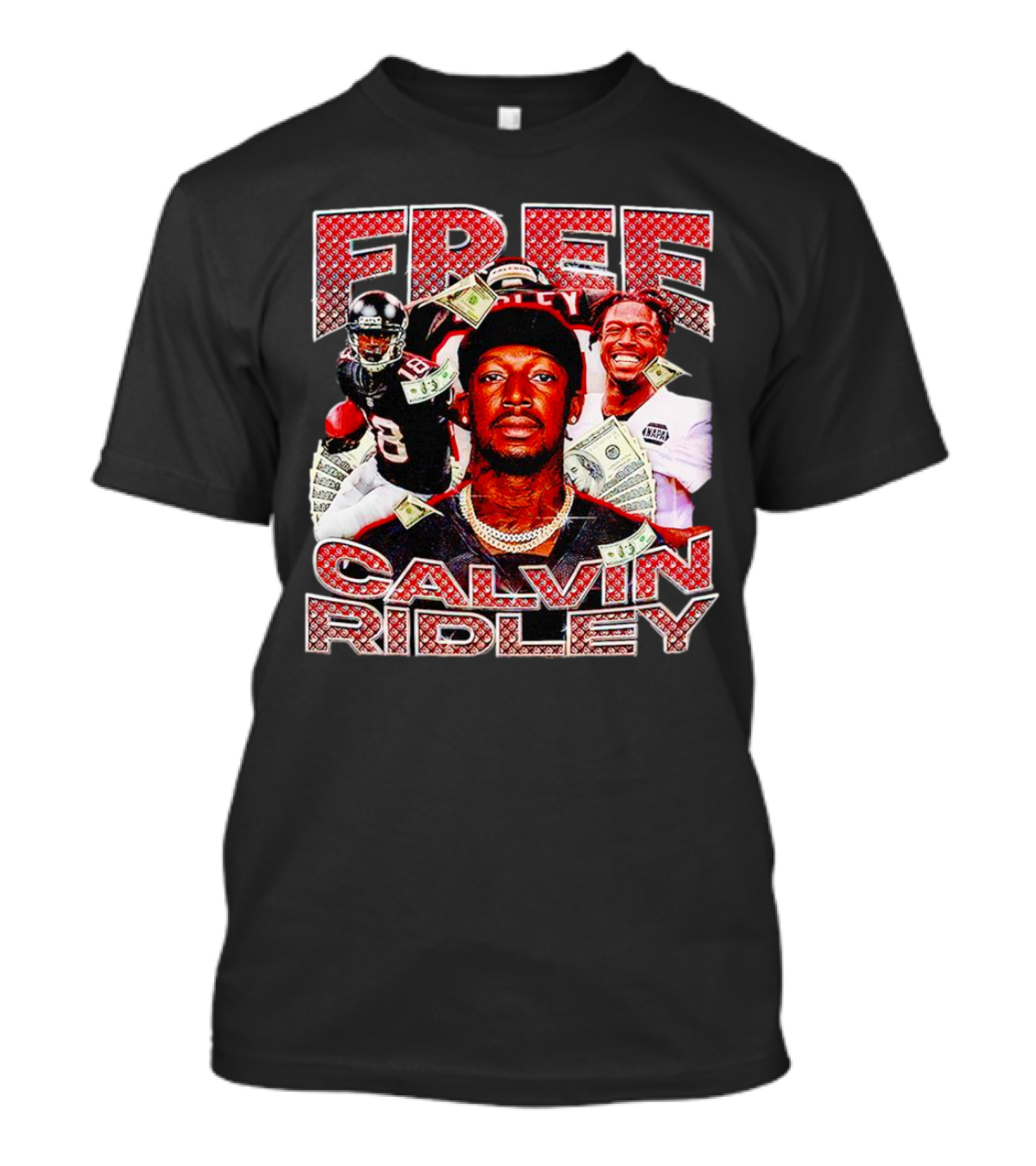 Free Calvin Ridley Atlanta Falcons 18 Vintage Football Player T-Shirt