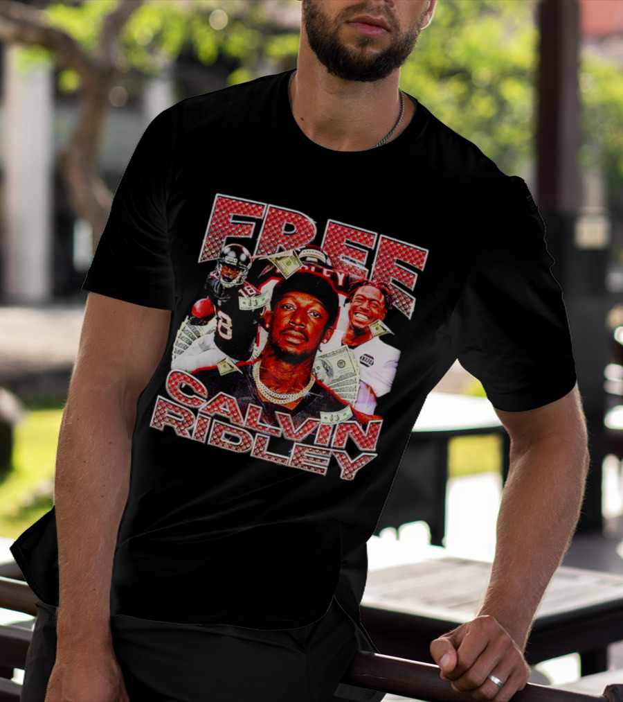 Free Calvin Ridley Atlanta Falcons 18 Vintage Football Player T-Shirt
