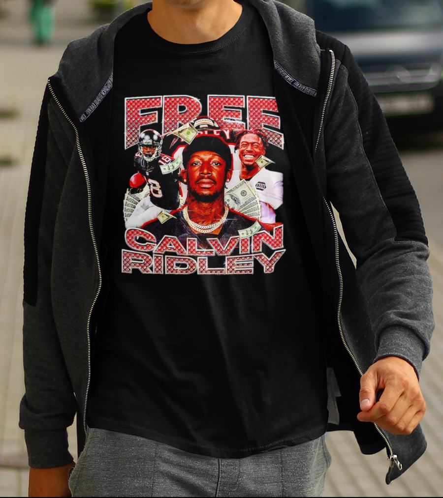 Free Calvin Ridley Atlanta Falcons 18 Vintage Football Player T-Shirt