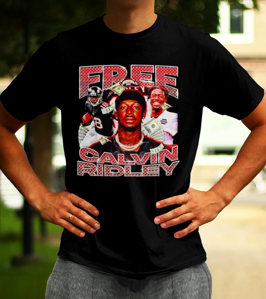 Free Calvin Ridley Atlanta Falcons 18 Vintage Football Player T-Shirt