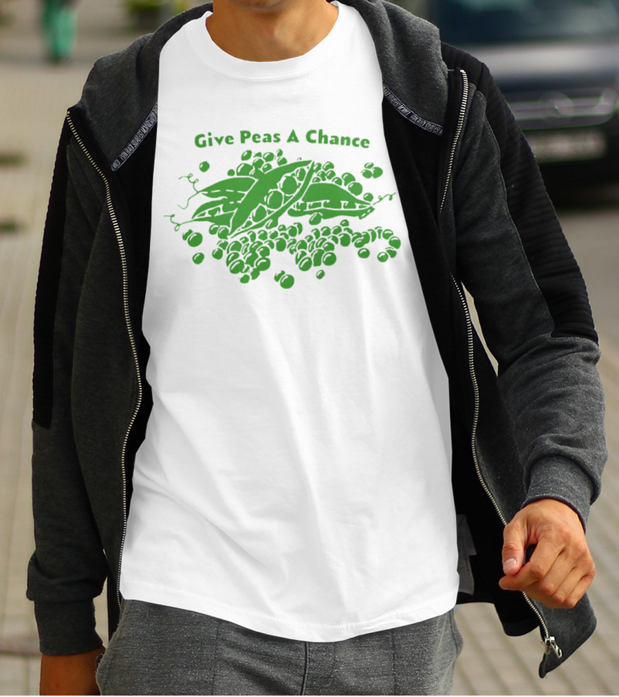 Give Peas A Chance Peapod Green Playful T-Shirt