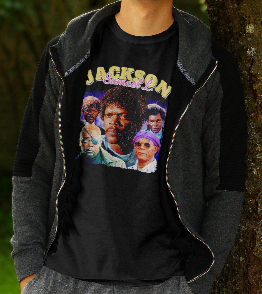 Jackson Samuel L Vintage Style Iconic Characters T-Shirt