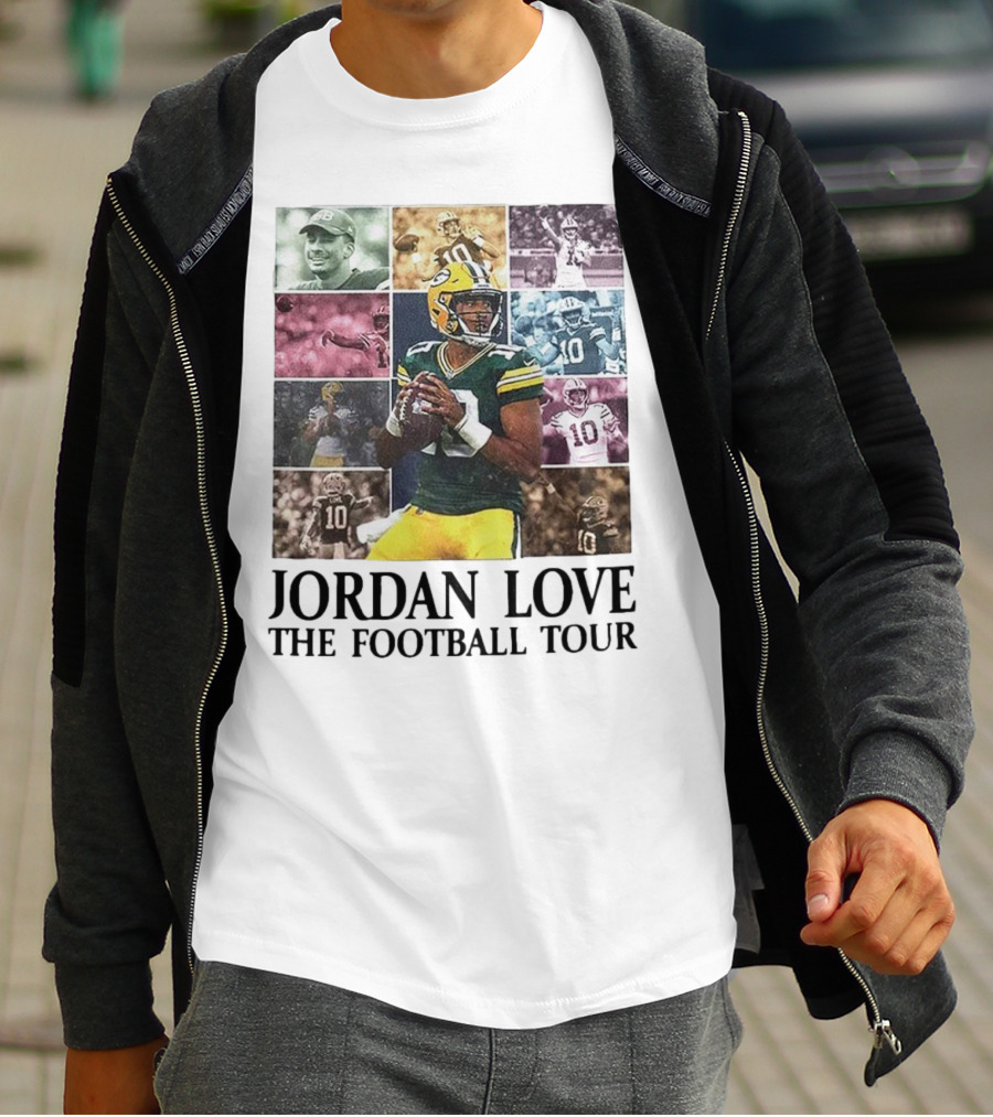 Jordan Love Green Bay Football Highlights Tour T-Shirt