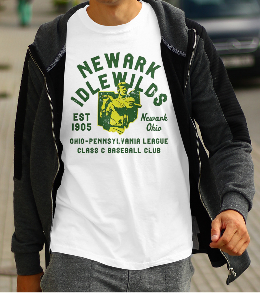 Newark Idlewilds Ohio Pennsylvania League Class C Baseball Club Est 1905 Vintage Newark Ohio T-Shirt